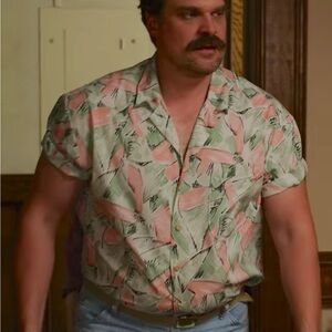 Stranger Things Jim Hopper Beach Resort Cabana Shirt Costume (large)